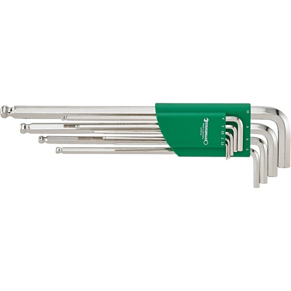 Stahlwille Tools BALL ENDED HEXAGON KEY WRENCH SET, LONG, 9 PCS IN HOLDER, 1.5, 2, 2, 5, 3, 4, 5, 6, 8, 10mm 10767/9 - main